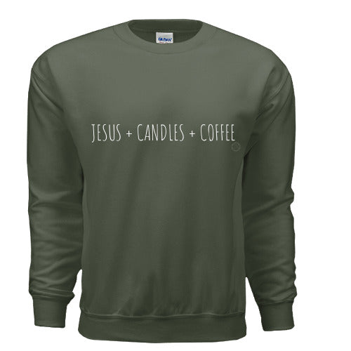 Jesus + Candles + Coffee Sweatshirt
