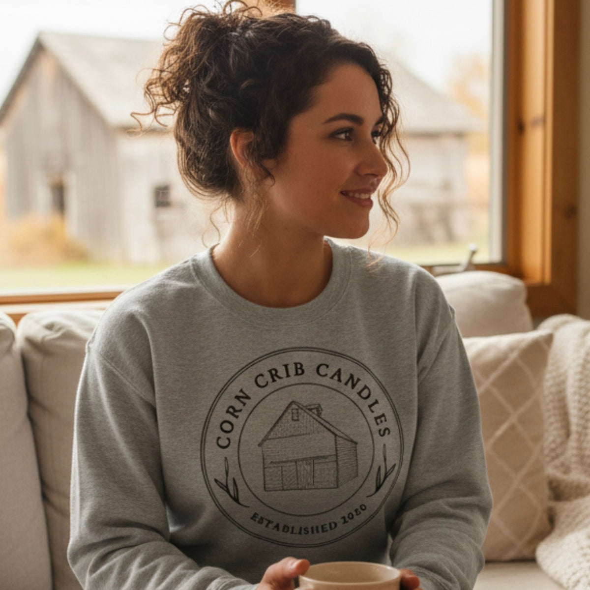 Corn Crib Candles Cozy Sweatshirt