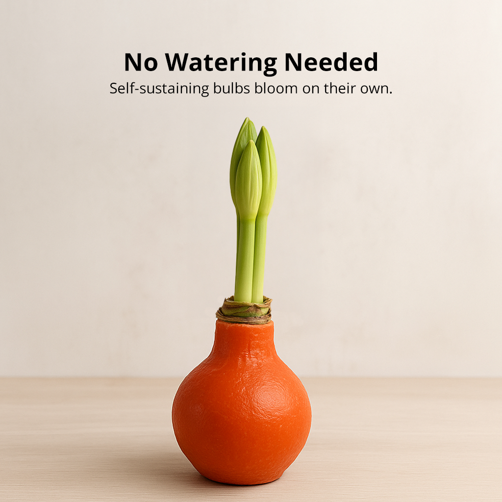 Revelation Waxed Amaryllis Bulb – Dark Orange