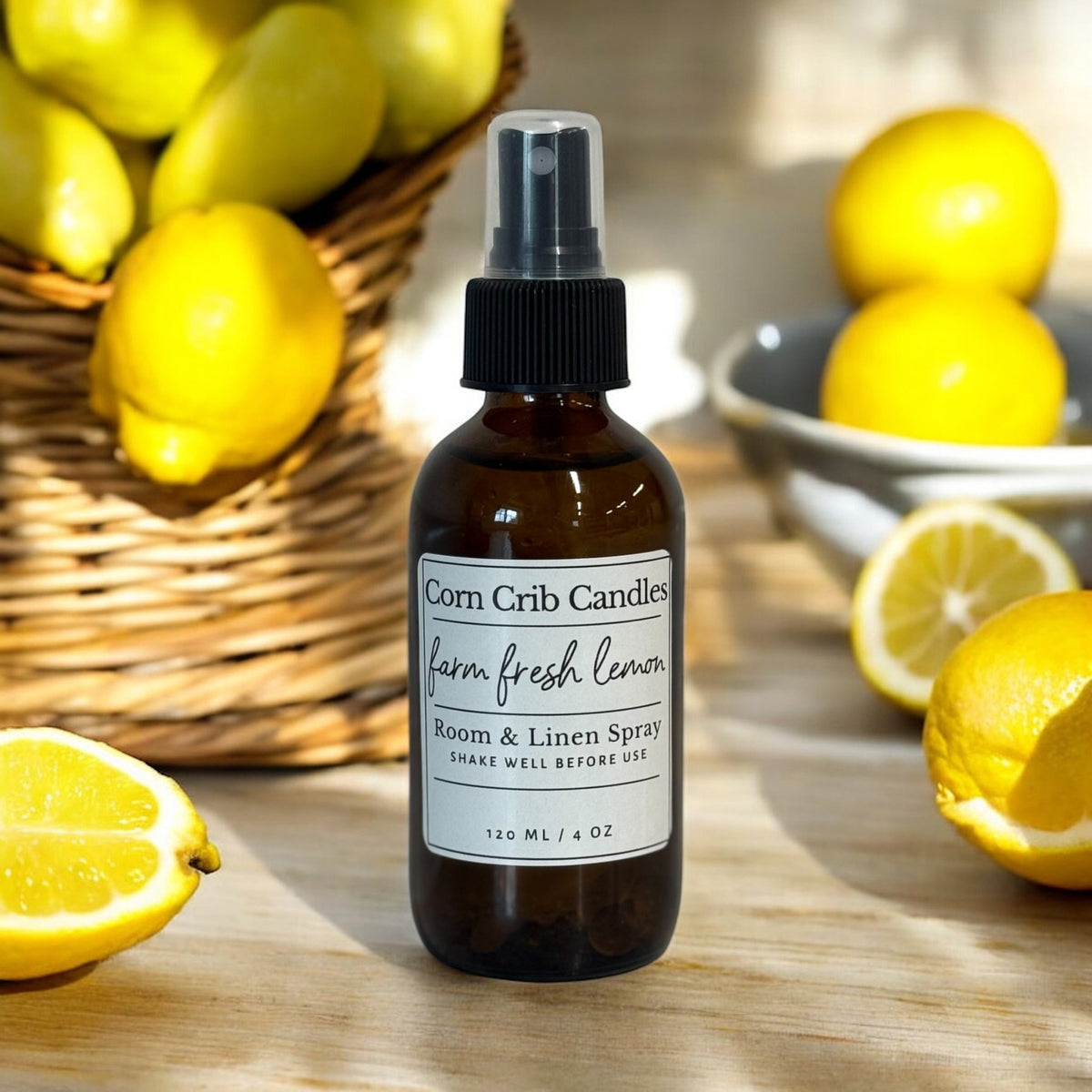 Farm Fresh Lemon - Room + Linen Spray - Corn Crib Candles