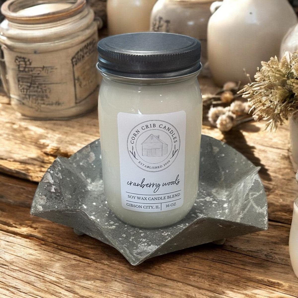 Hexagon Candle Tray - Corn Crib Candles
