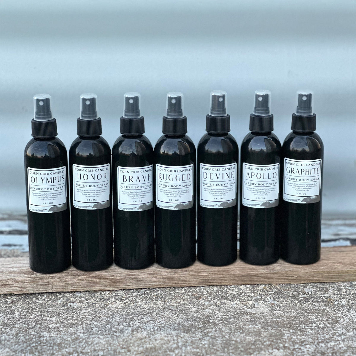 Luxury Body Spray - Masculine Scents - Corn Crib Candles