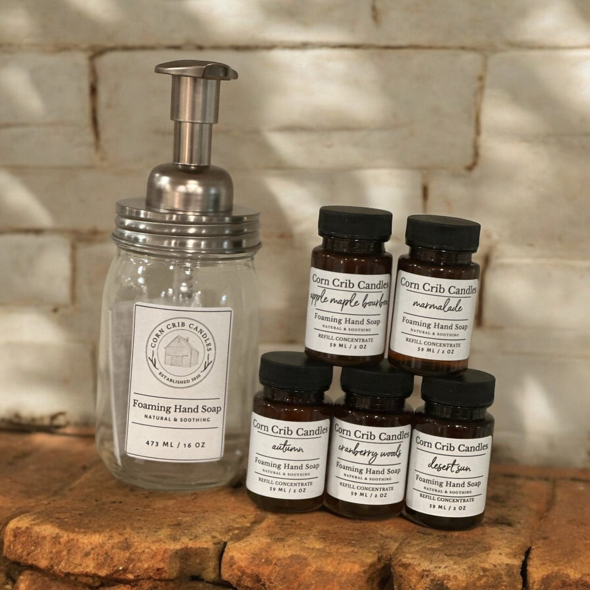 Mason Jar Foaming Soap Dispenser - Corn Crib Candles