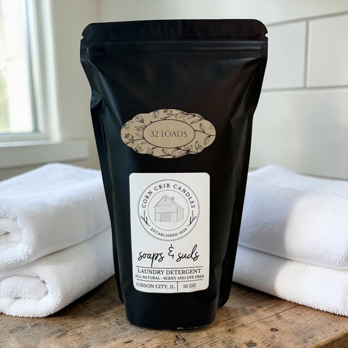 Soaps & Suds - Powdered Laundry Detergent - Corn Crib Candles