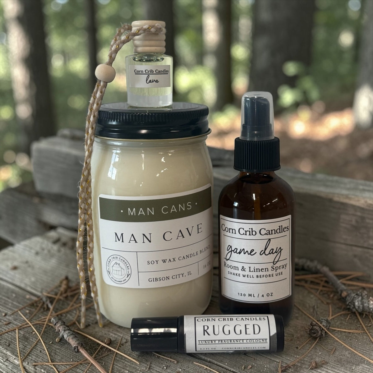 The Man Candle Set - Corn Crib Candles