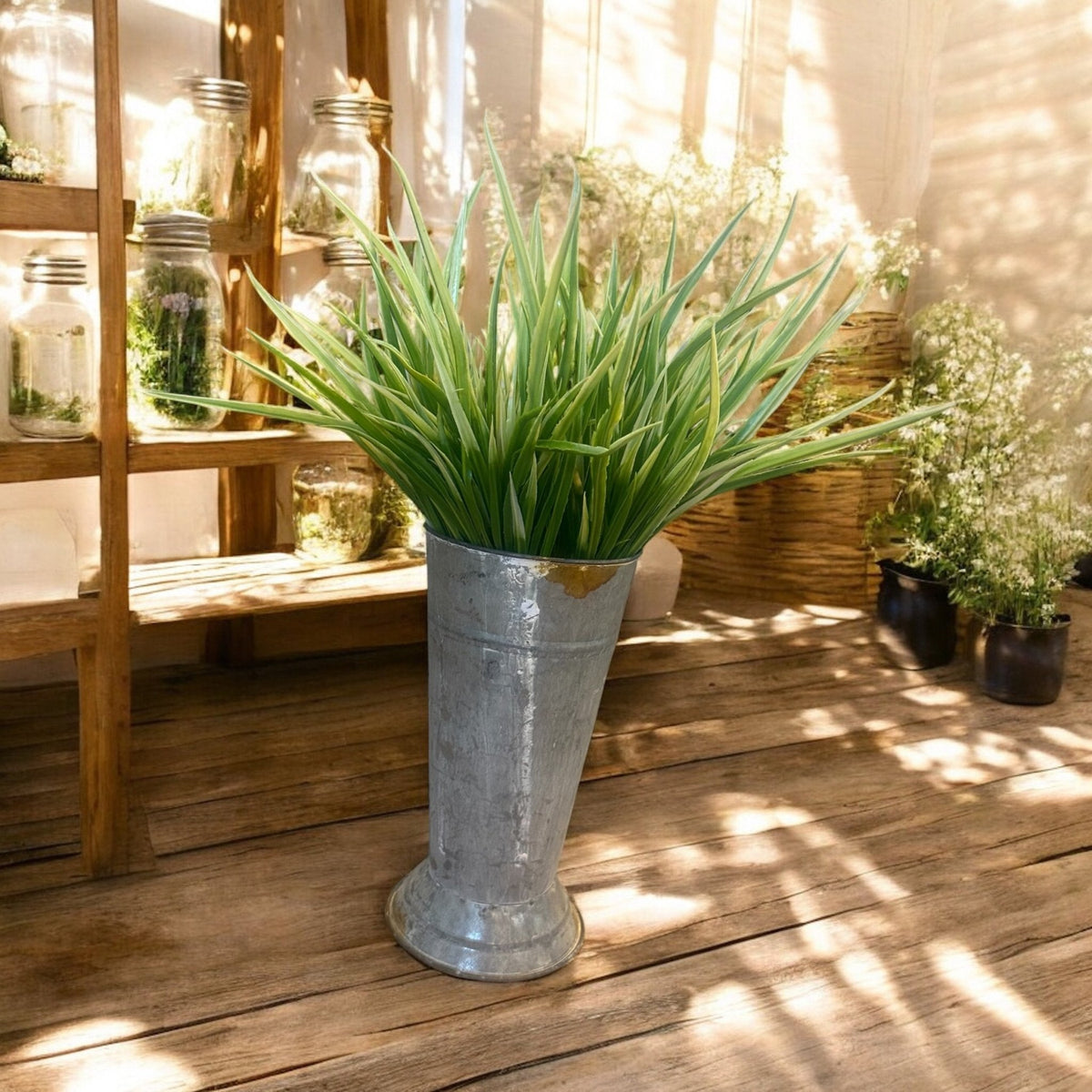 Rustic Metal Vase - Corn Crib Candles