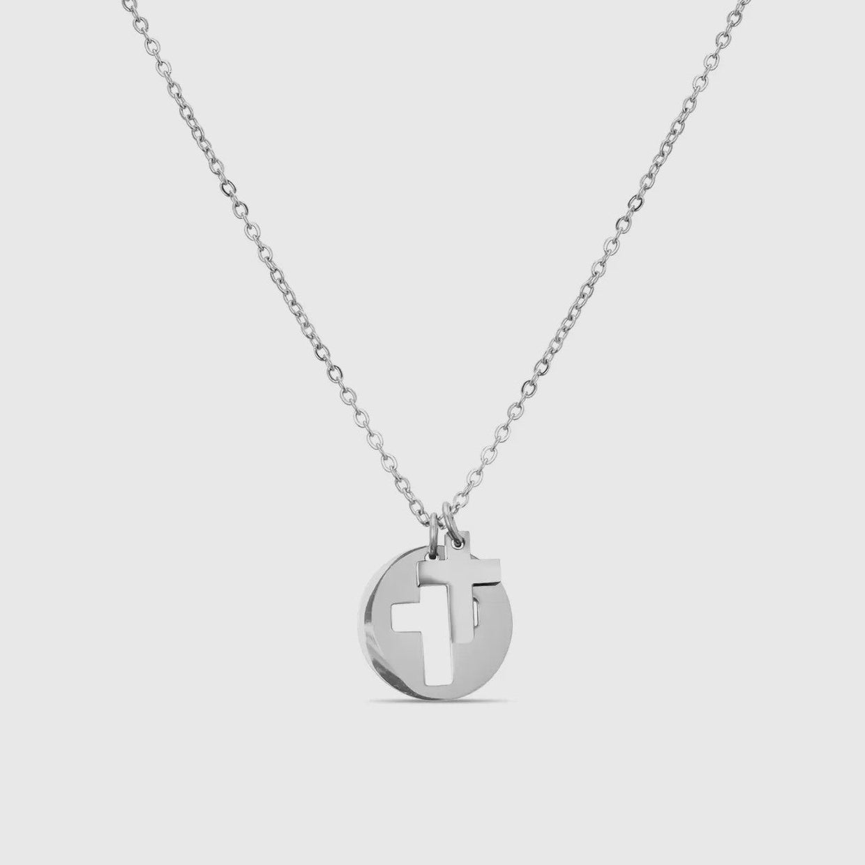 Cut-Out Cross Necklace