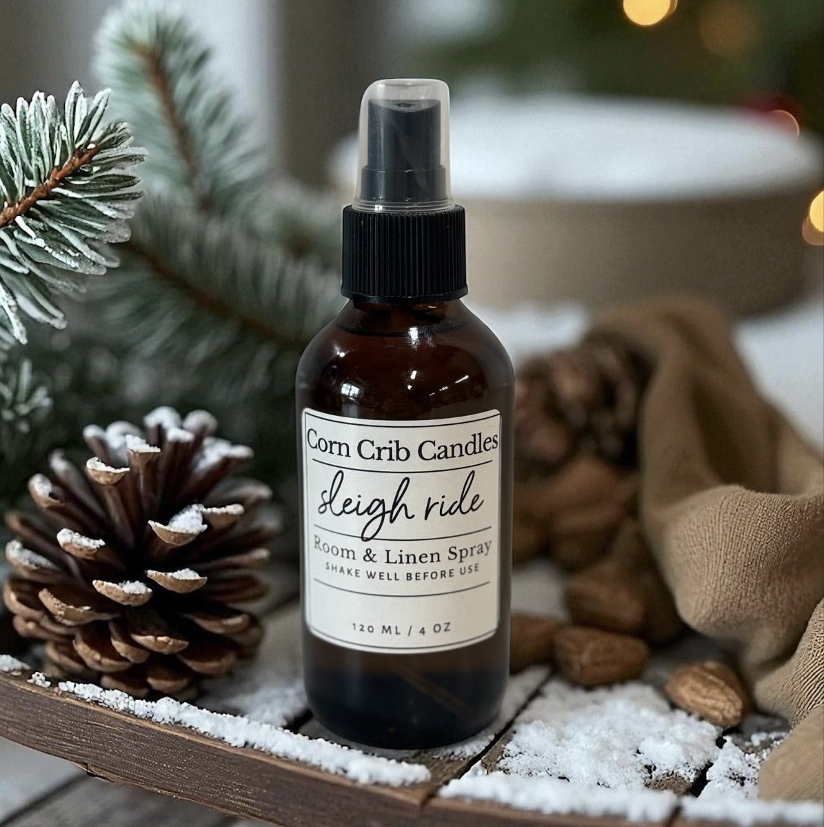 Sleigh Ride - Room + Linen Spray - Corn Crib Candles