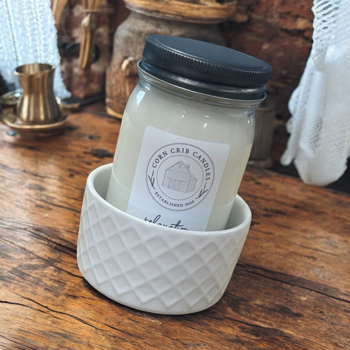 White Dish - Corn Crib Candles