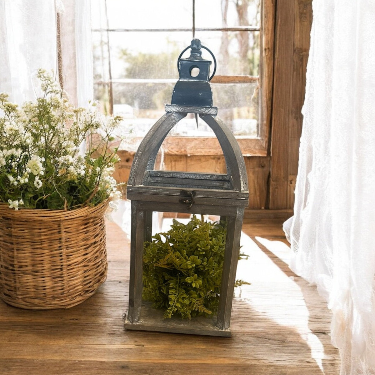Wood Lantern - Corn Crib Candles